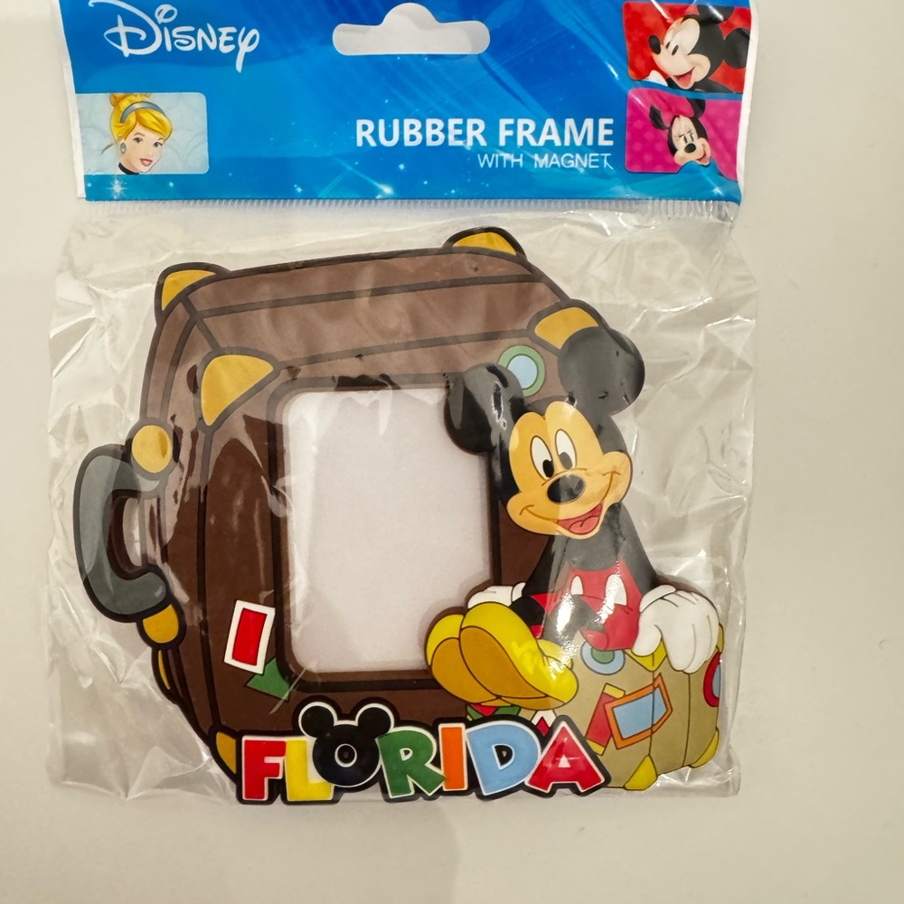 Disney Parks Mickey Mouse Florida Rubber Photo Frame Magnet – New